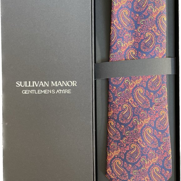 Harvest Paisley Silk Tie - Picture 2 of 4